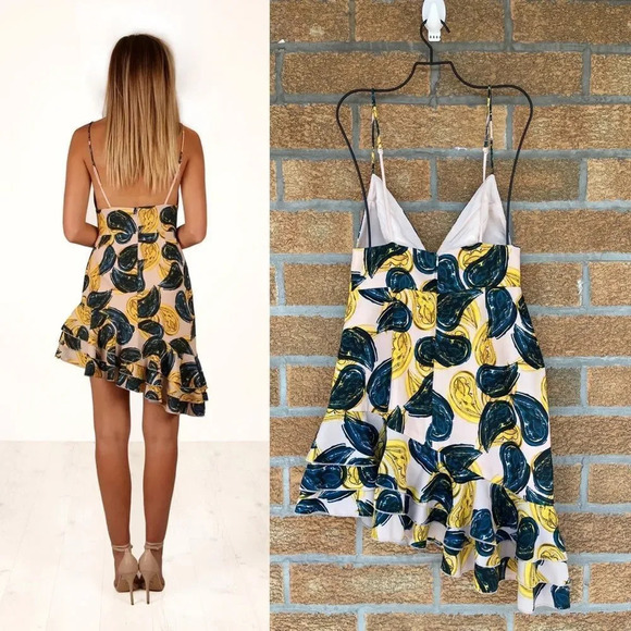 C/meo temptation blush paisley mini dress medium - Picture 3 of 17